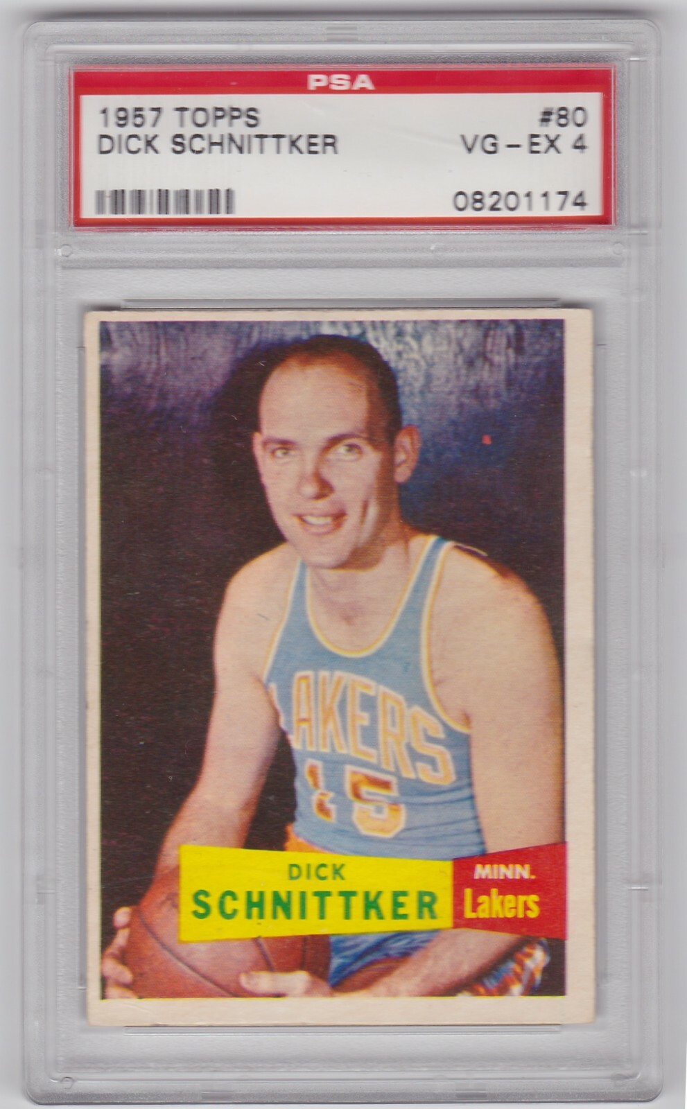 1957 Topps Dick Schnittker #80, PSA VG-EX 4