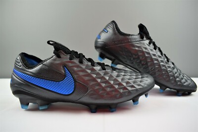 Nike Tiempo Legend 8 Elite FG Cleats Black Blue AT5293-004 Men's