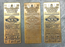 3- Vtg 1985  Super Bowl XIX Championship  Ticket Key Chain NOS Stanford Stadium