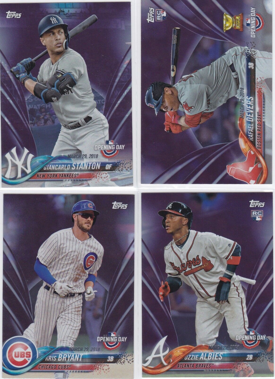 2018 Topps Opening Day Purple Foil Parallels - Toys R Us - You Pick [Read Desc]