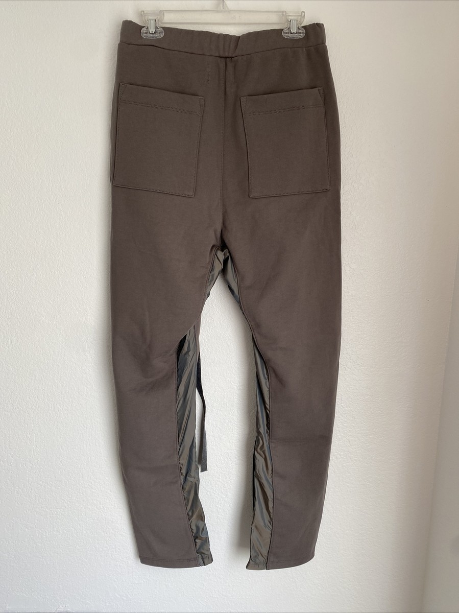 FEAR OF GOD FOG RELAXED NYLON TRIMMED SWEATPANTS SZ S /GRAY FEAR OF GOD FOG RELAXED NYLON TRIMMED SWEATPANTS SZ S /GRAY