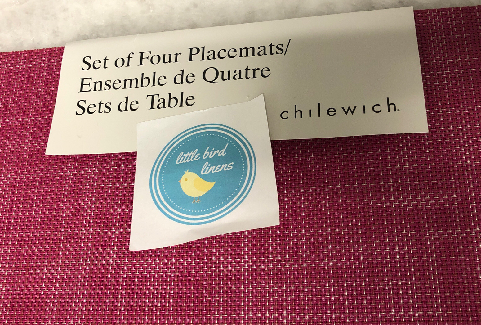 Set / 4 CHILEWICH Placemats Magenta Pink New Made in USA 14" x 19" eBay