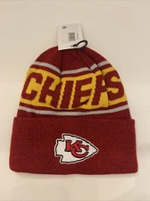 KANSAS CITY CHIEFS BEANIE KNIT HAT MVP AUTHENTIC NFL FOOTBALL TEAM RED CAP NEW