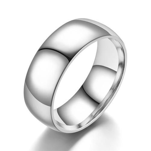 Großhandel 100stk. Silber Herren Damen Edelstahl Schmuck Ringe 2/4/6/8mm - Bild 13 von 14