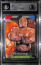 Bobby Lashley Signed 2006 Topps WWE Insider UK Promo Rookie Game Card BAS COA RC