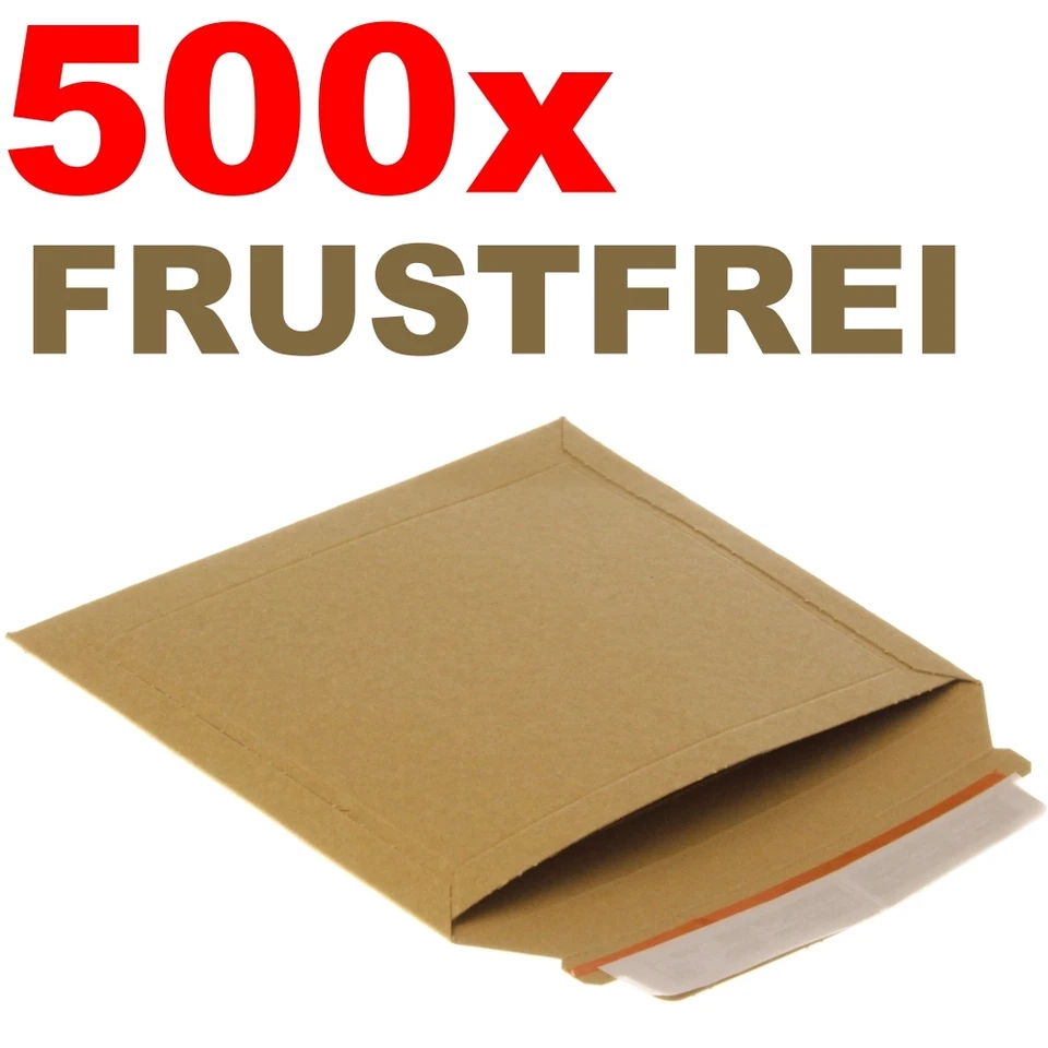 500x Vollpappe Buch Verpackung Versandtaschen Buchverpackung - 235 x 180 mm - A5