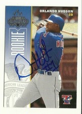2003 DONRUSS ORLANDO HUDSON JAYS DODGERS PADRES AUTOGRAPHED SIGNED BASEBALL CARD