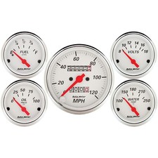 Autometer 1300 Arctic White Gauge Kit 3-38 Mechanical Speedo 2 116 Fovw