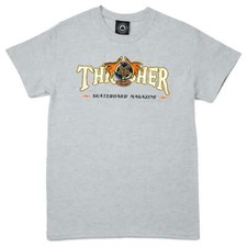 Thrasher Magazine FORTUNE LOGO Skateboard T Shirt ASH GREY