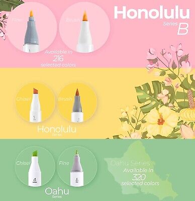 Ohuhu Alcohol Art Markers Dual Tips -Honolulu Series- 36 Skin-Tone