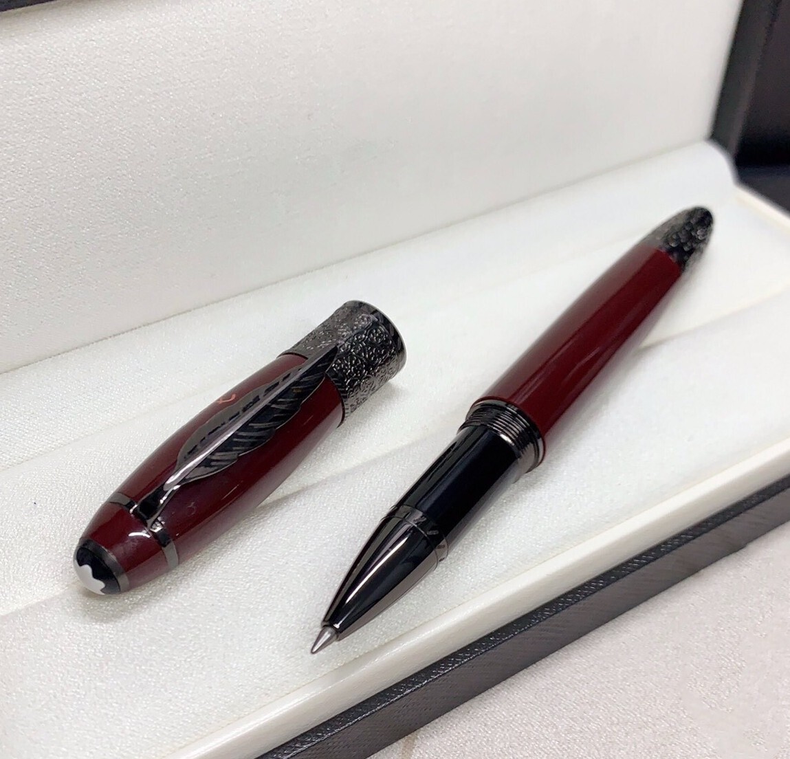 Deluxe Writers Thicker Series Deep Red Color 0.7mm Rollerball Pen No Box