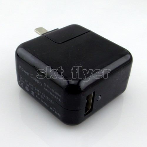 Black AC 100V-240V USB Power Supply Charger Adapter DC 5V 2A US For iPhone LED - Photo 3 sur 4