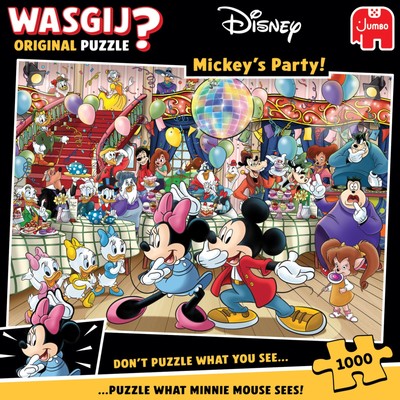 Wasgij Original, Mickey's Party - Disney Themed 1000 Piece Jigsaw Puzzles for Ad