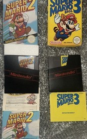 SUPER Mario 2 & 3 Boxed NES GAMES CIB WITH MANUALS PAL SEE PICS Mario Bros NES