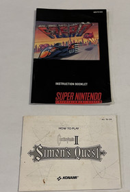 NINTENDO NES GAME PAPER LOT GAUNTLET POSTER & CASTLEVANIA F-ZERO INSTRUCTIONS