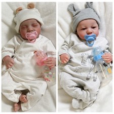 Reborn Dolls Realistic Baby Girl/Boy/Twins Vinyl Silicone Newborn Doll Xmas Gift