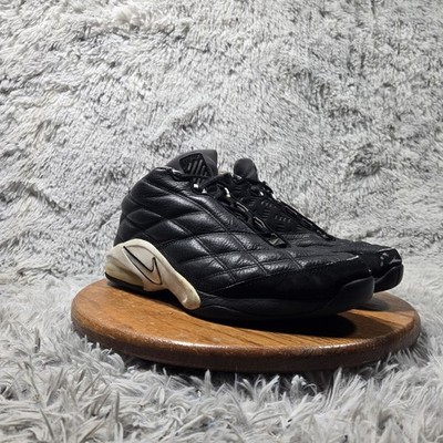 RARE Vintage 2001 Nike Air Max Men Size 13 Black Leather Casual Basketball Shoes