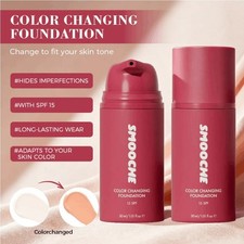 SMOOCHE Color Changing Foundation   SPF 15, Skin Tone Adapting, Fair to Medium