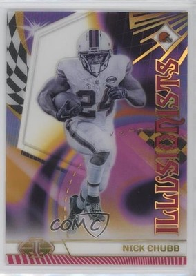 2023 Panini Illusions Illusionists Pink 340/399 Nick Chubb #7 1o2