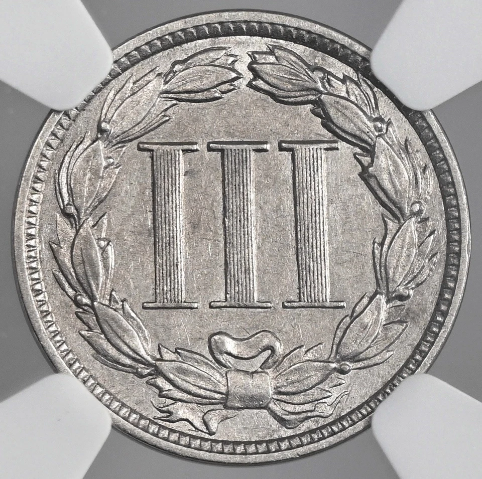 1881 3CN THREE CENT NICKEL NGC XF DETAILS "CLEANED" #8404746-046 - Image 3 of 4