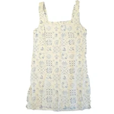 Rylee + Cru Kala Mini Dress Medium Tile Pattern Womens Cute Casual Summer