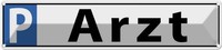 Blechschild 10X46 Cm Arzt Parkplatzschild Deko Geschenk Metall Schild