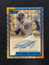2025 Topps Chrome Update Pete Crow-Armstrong 1990 Autograph 1/1 Superfractor