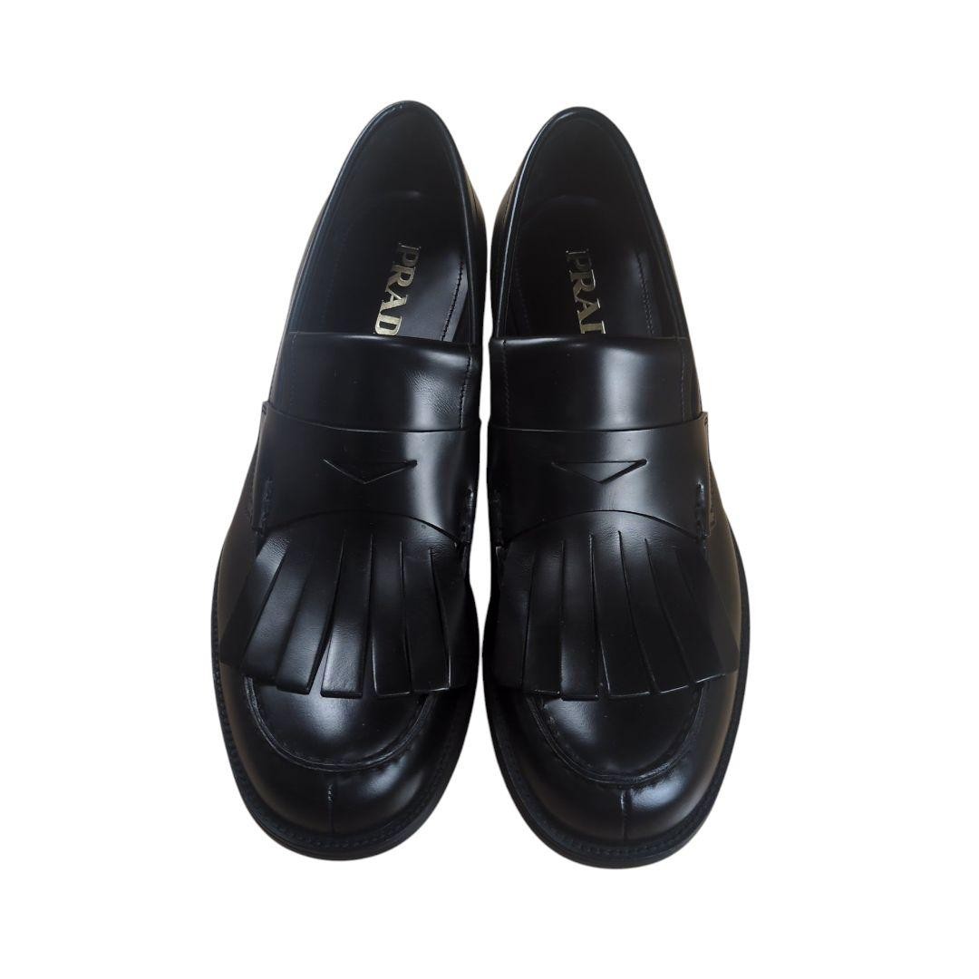 PRADA Men's Dress Shoes Loafers Leather Black UK8/US9 112973c thumbnail 24