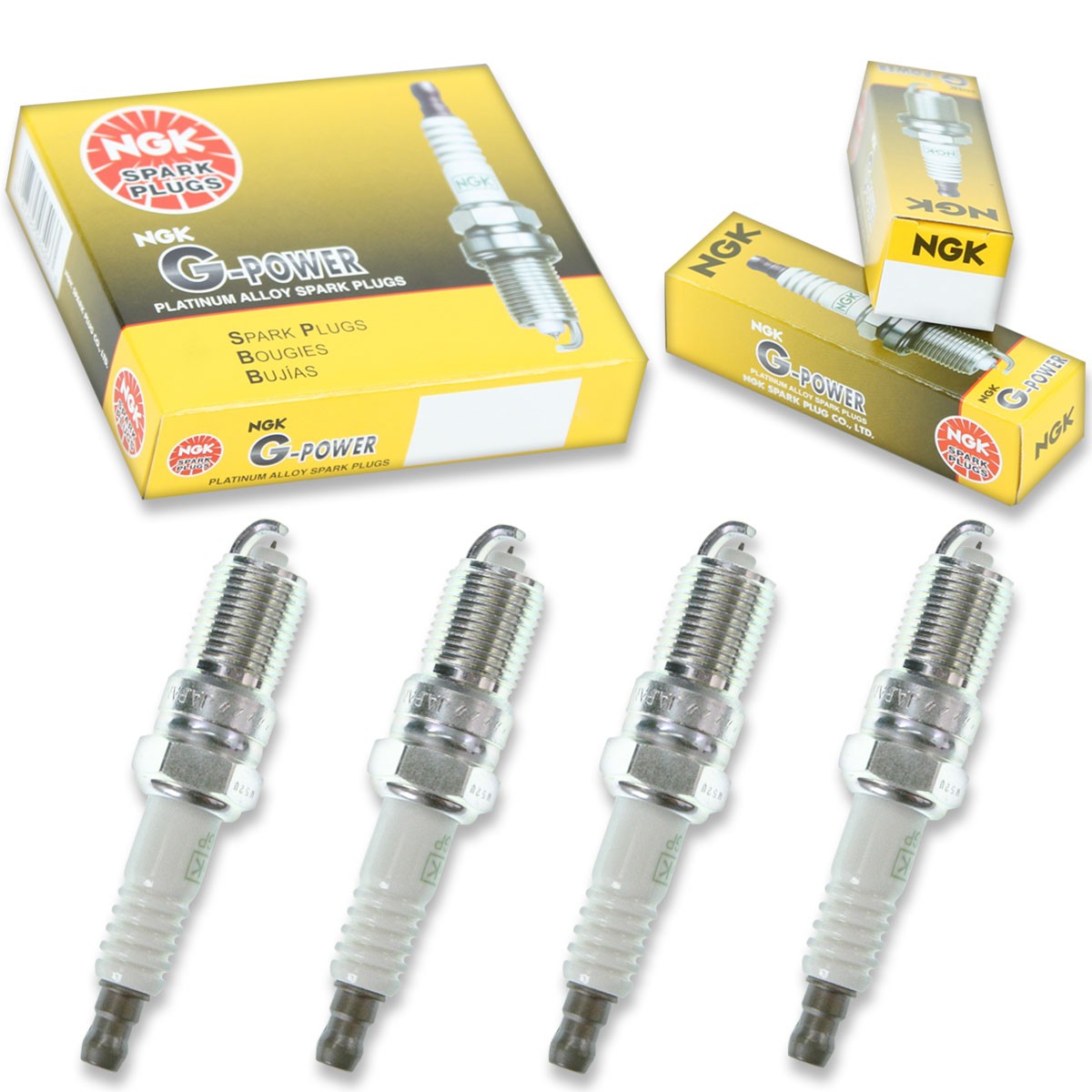 4 pc NGK G-Power Spark Plugs for 2003-2010 Ford Focus 2.0L 2.3L L4 Ignition iq