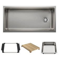 Blanco 443301 Inteos 39" Undermount Single Basin Stainless Steel Kitchen Sink wi