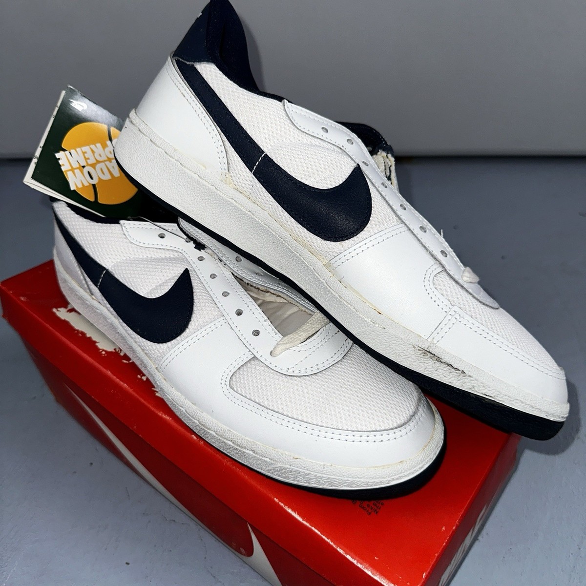 1984 Vintage Nike Meadow Supreme White Navy Blue Republic Of Korea