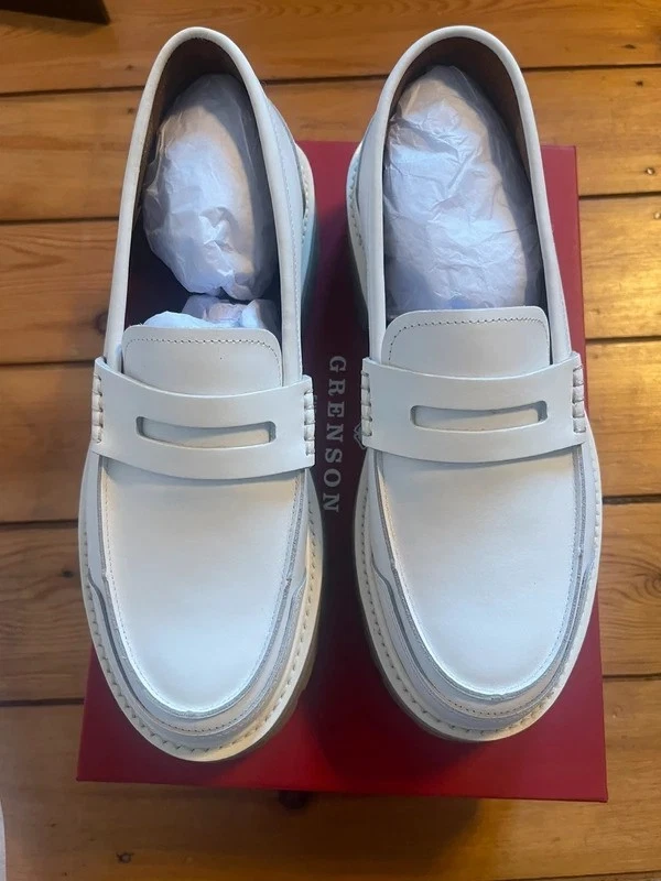 Mocassins femme Grenson Derby Daisy en cuir couleur creme pointure 39 - Photo 2/4