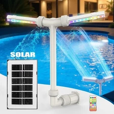 Swimming Pool Waterfall Fountain Sprinkler Fun Dual Sprayer Timer with Remote