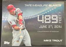 Mike Trout 2015 Topps Tape Measure Blasts 489 feet Insert #TMB-5 California