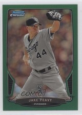 2013 Bowman Chrome Rack Pack Green Refractor Jake Peavy #82 0c2