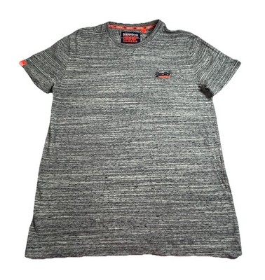 Superdry Orange Label T Shirt Men Large Gray Vintage Embroidery Short Sleeve Tee