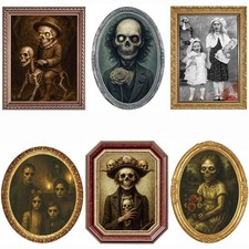 Halloween Decorations Indoor Scary Wall Decor, Haunted House Props 6Pack