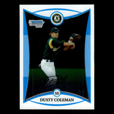 Dusty Coleman #BDPP46 2008 Bowman Chrome Draft Picks - Prospects Athletics Card
