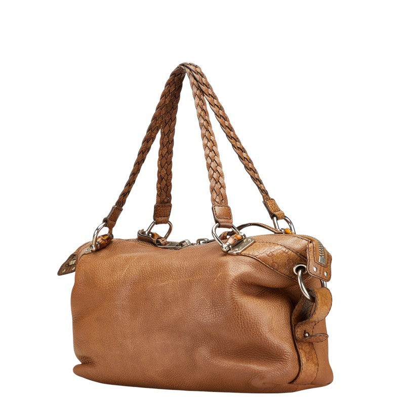 Gucci Bamboo Tote Bag in Brown Leather Pre-Owned Style 232959