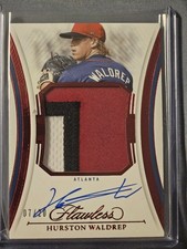 Hurston Waldrep 2025 Panini Flawless FPA-HW Patch Auto #/20 Red Foil RC