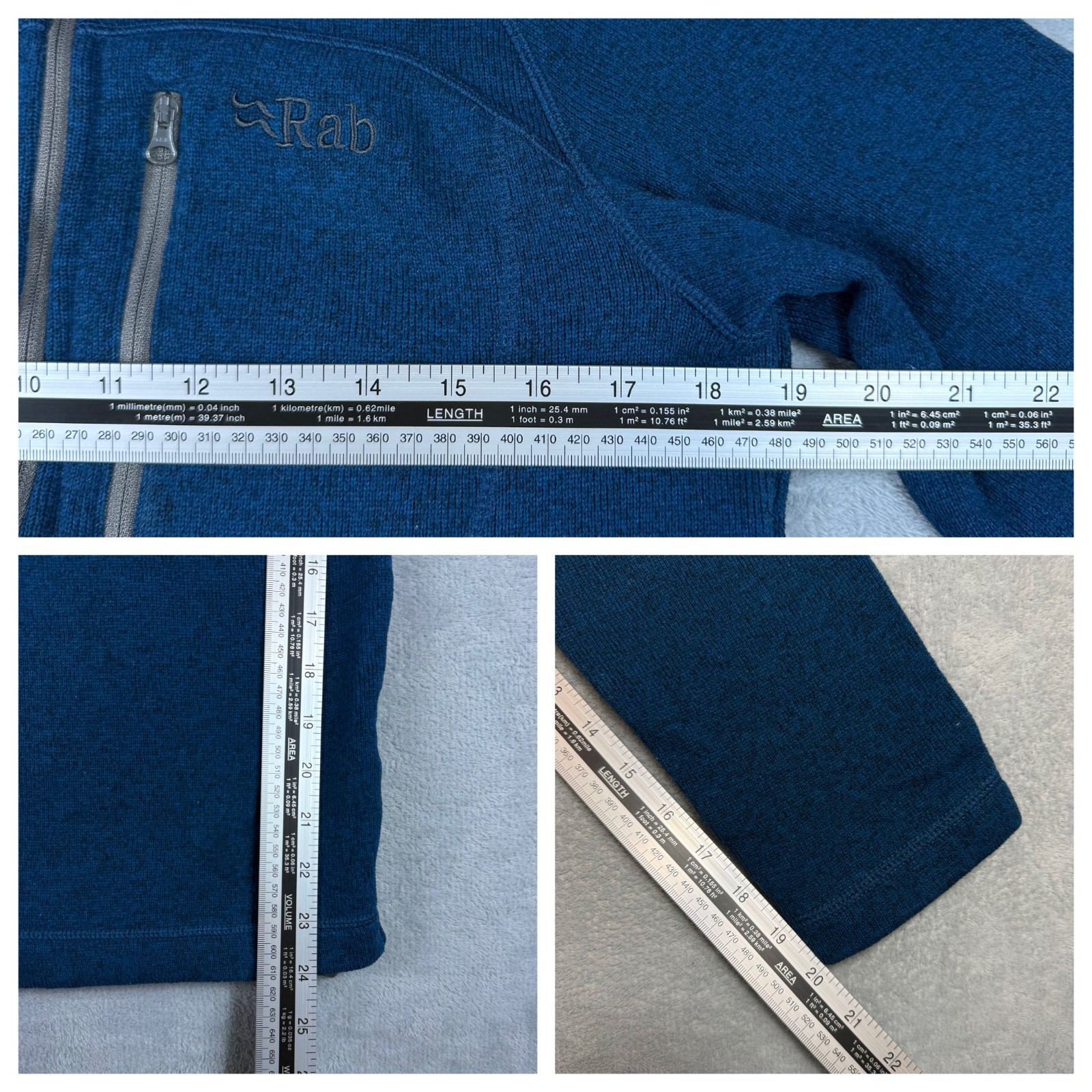VTG Rab Blue Active Men's Quest 2.0 Size Small 1/4 Quarter Zip Knitted Jumper image 6