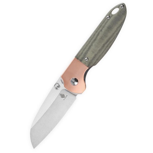 Kizer Deviant EDC Folding Pocket Knife M390 Blade Copper + Micarta Handle