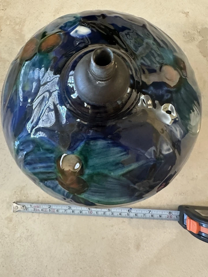 LÁMPARA DE CERÁMICA ANTIGUA DE COLECCIÓN HERMAN KÄNGER HAK ART NOUVEAU DANESA Dinamarca Foto 4 de 4