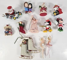 12PC Lot Hallmark Warner Bros. Disney 1987 to 2014 Various Christmas Ornaments