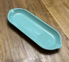 Fiestaware Fiesta Sea Mist Green Corn Cob Holder Relish Dish Utility Tray HLC