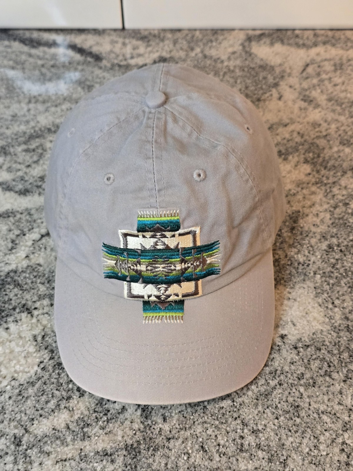 Pendleton Hat Cap Strap Back Gray Embroidered Pat… - image 1