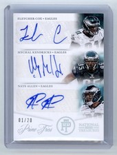 2013 National Treasures Prime Trios Fletcher Cox Kendricks Allen Holo Auto 1/20