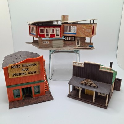 3 MODELS Faller Modern House KIBRI Printing House & Citizen Bank -Repair / Parts