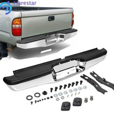 For Toyota Tacoma 1995-2004 Rear Step Bumper Face Bar W License Plate Lights