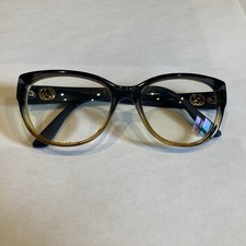 Gucci GG3789 Eyeglasses Frames Blue Gold GG Logo 140 Italy Women  s